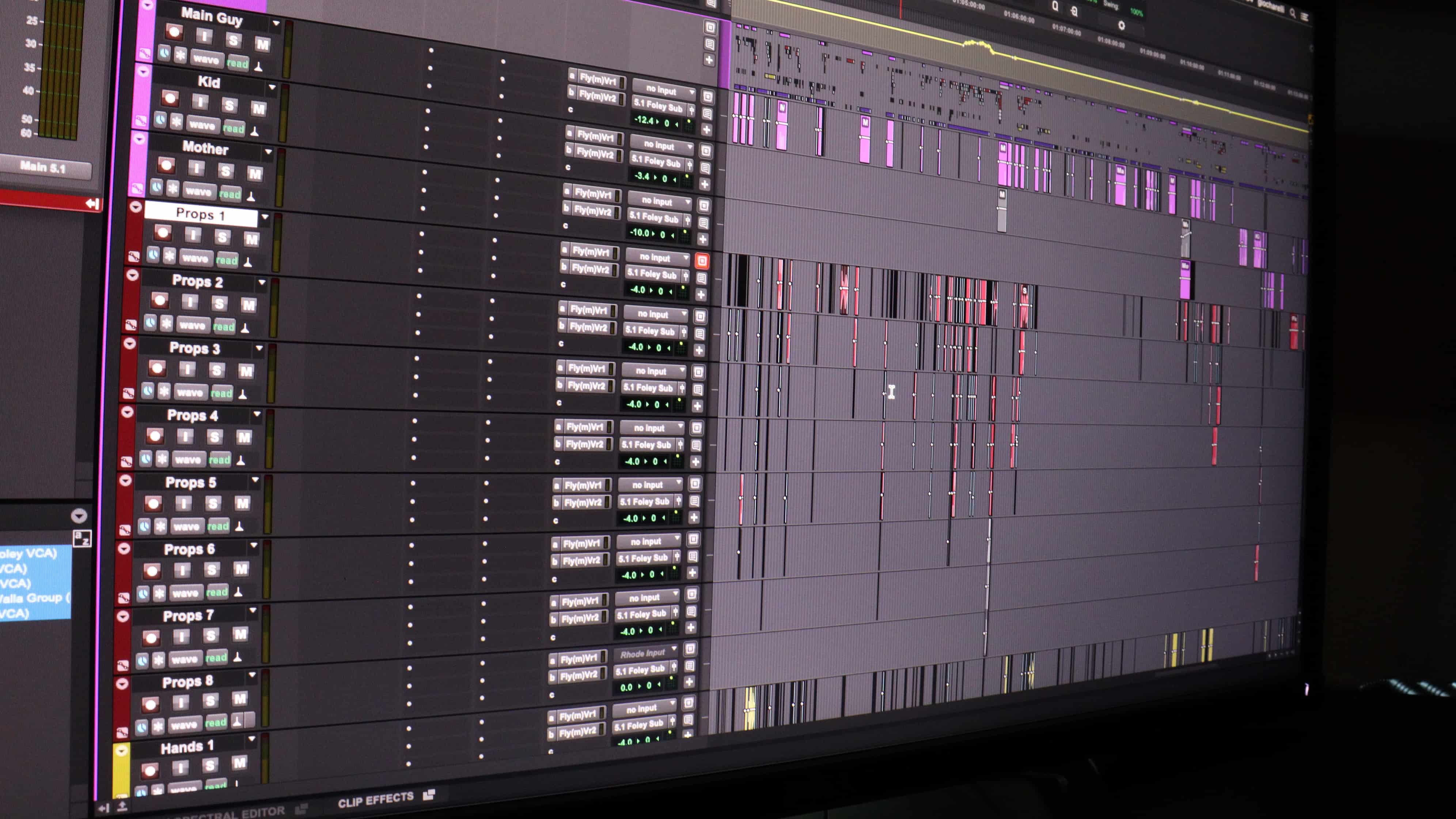Foley track session